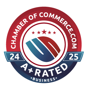 Chamber of Commerce.com A+ rated business logo 