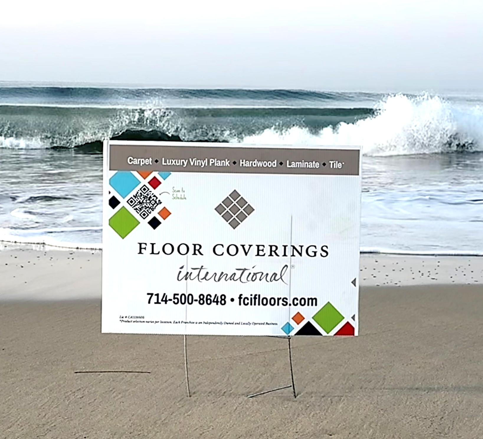 FCI sign in front of the ocean