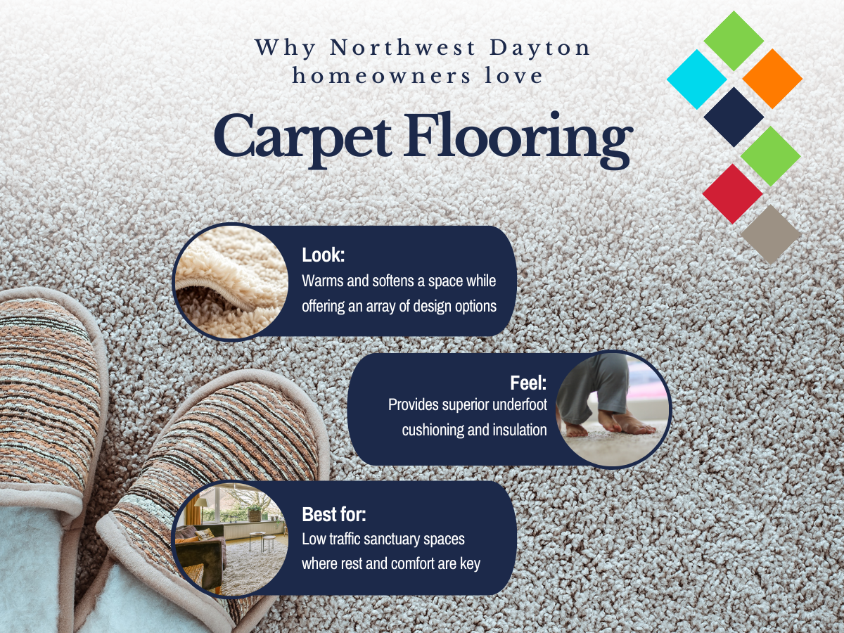 Northwest Dayton homeowners love carpet flooring