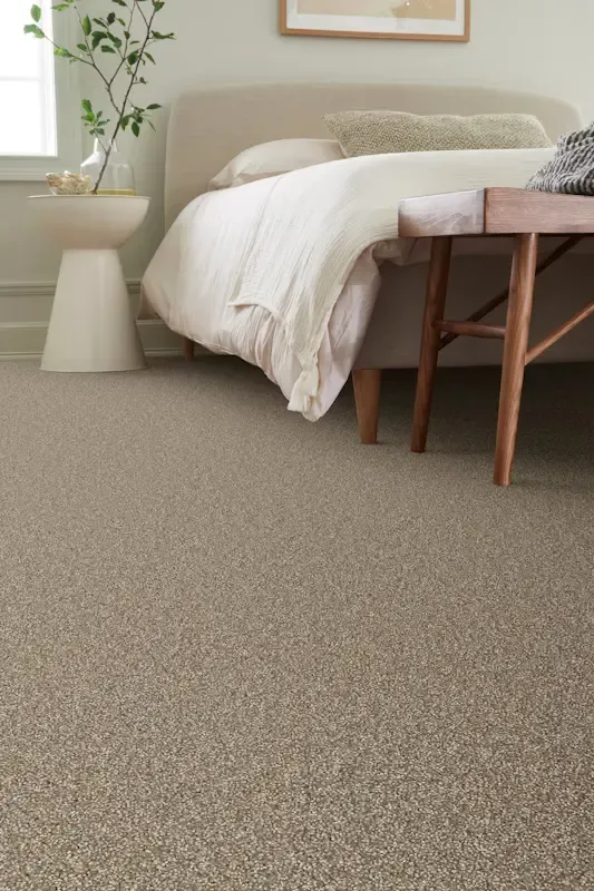 bedroom with carpet
